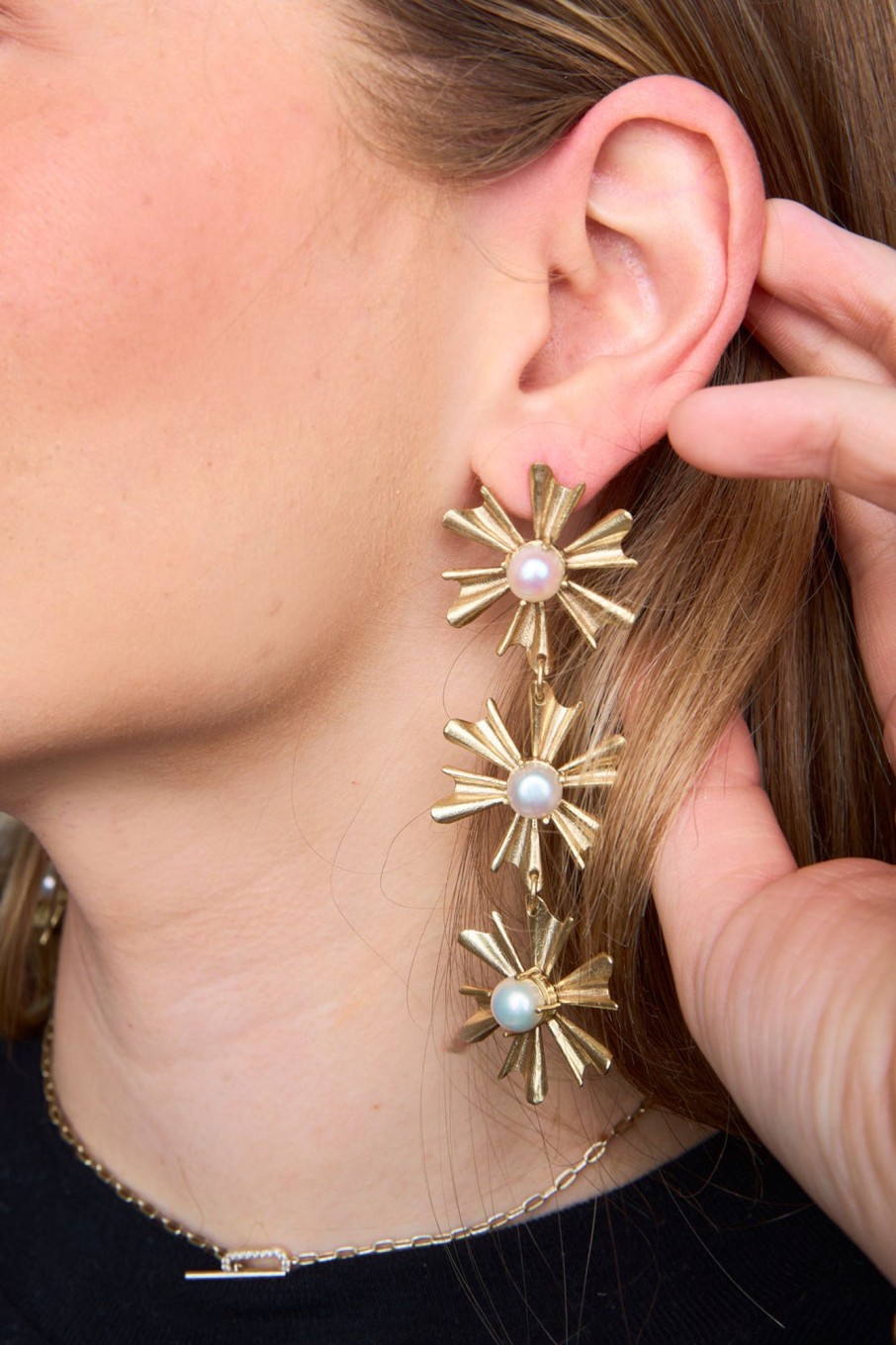 Accessories Ever Alice | Alli Statement Earrings - Pearl