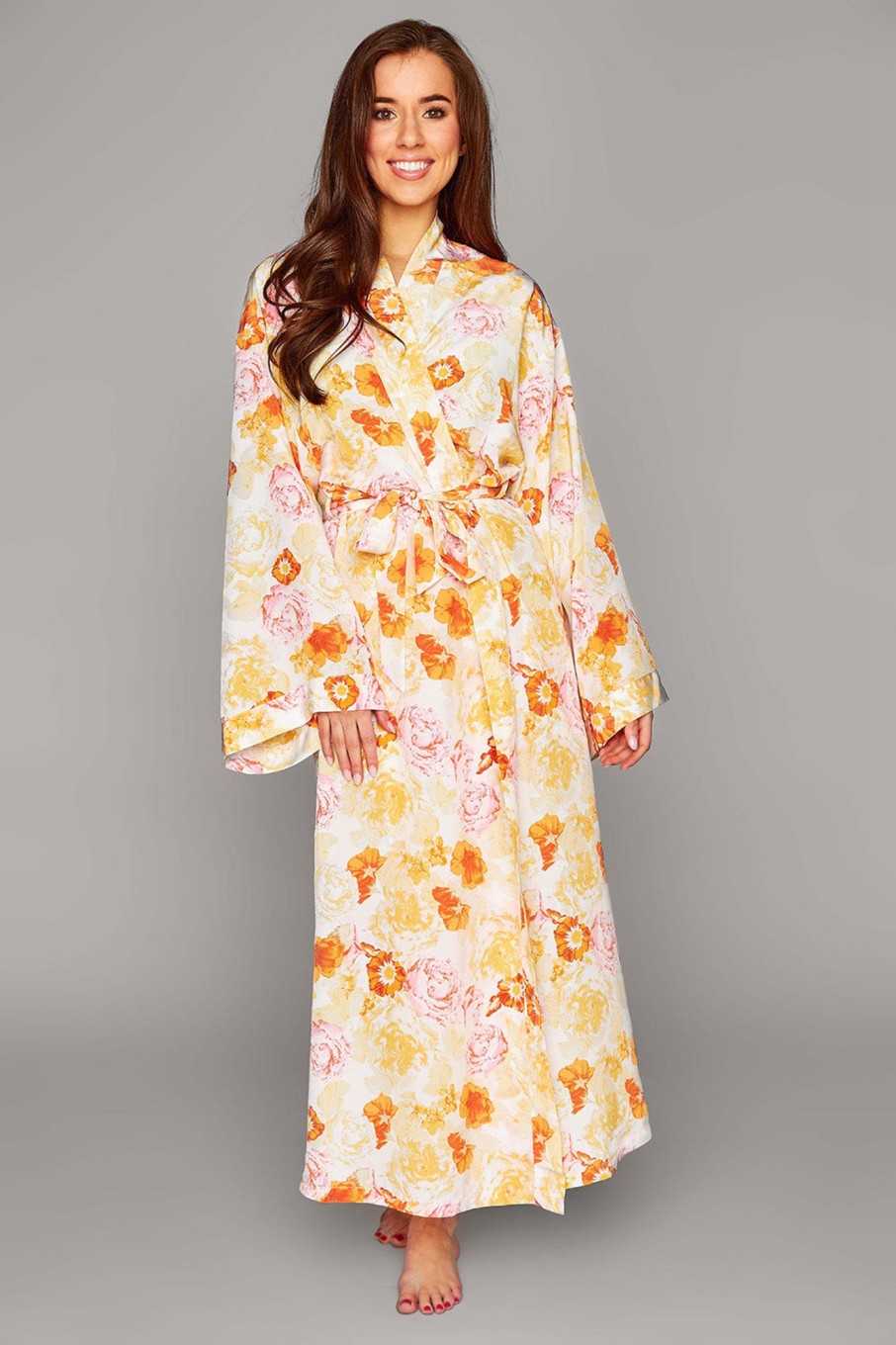 Pajamas BuddyLove Clothing Label | Buddylove Romee Long Robe - Creamsicle