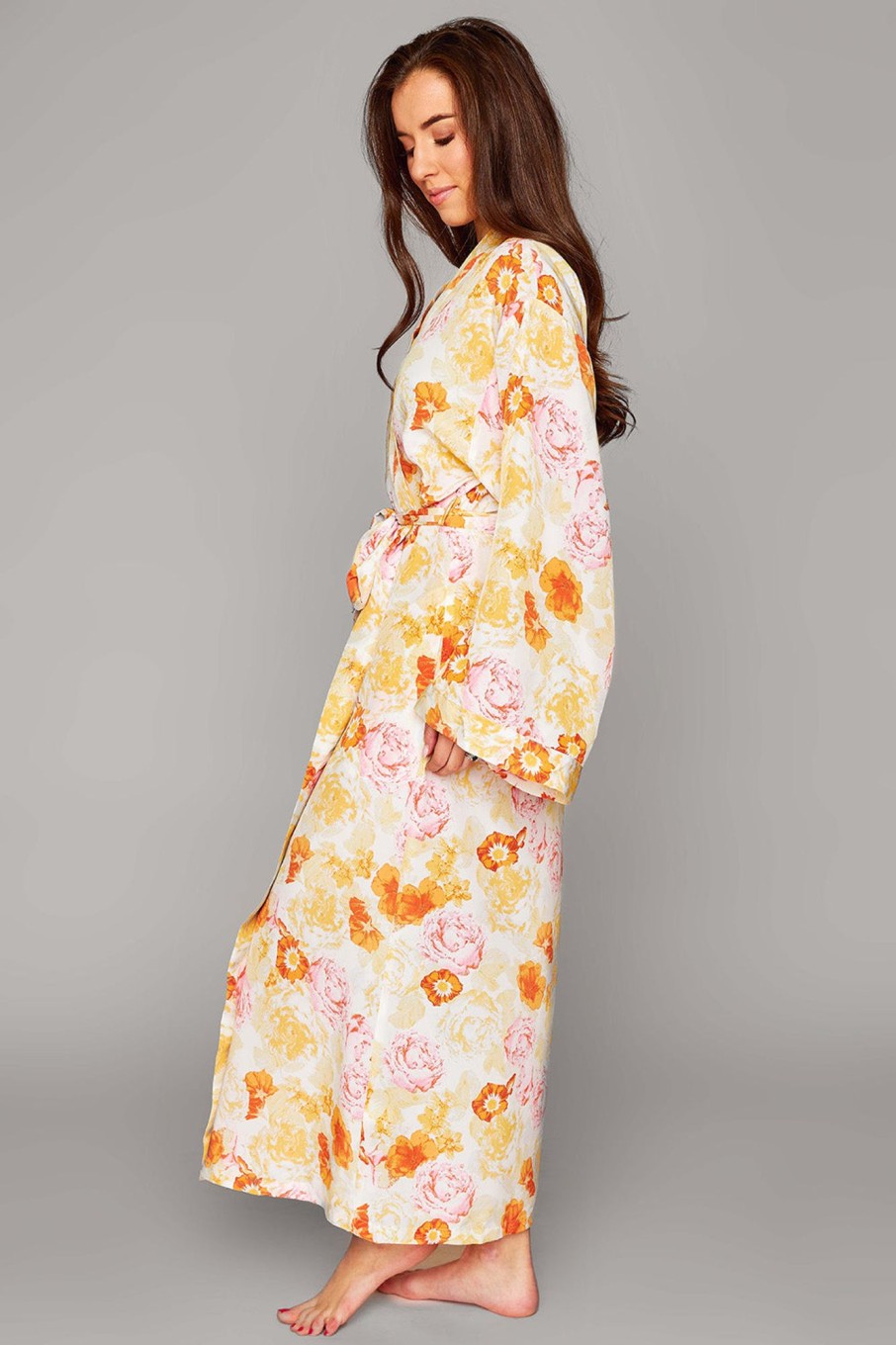 Pajamas BuddyLove Clothing Label | Buddylove Romee Long Robe - Creamsicle