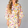 Pajamas BuddyLove Clothing Label | Buddylove Hadid Short Robe - Free Love