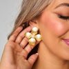 Accessories Lisi Lerch | Maggie Pearl Stud Earring - Gold