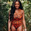 Swim BuddyLove Clothing Label | Buddylove Nicole Square Neck One Piece - Fire