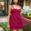 Dresses BuddyLove Clothing Label | Buddylove Vixen Bustier Mini Dress - Wine