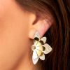 Accessories Treasure Jewels | Half Margarita Stud Earrings - Gold