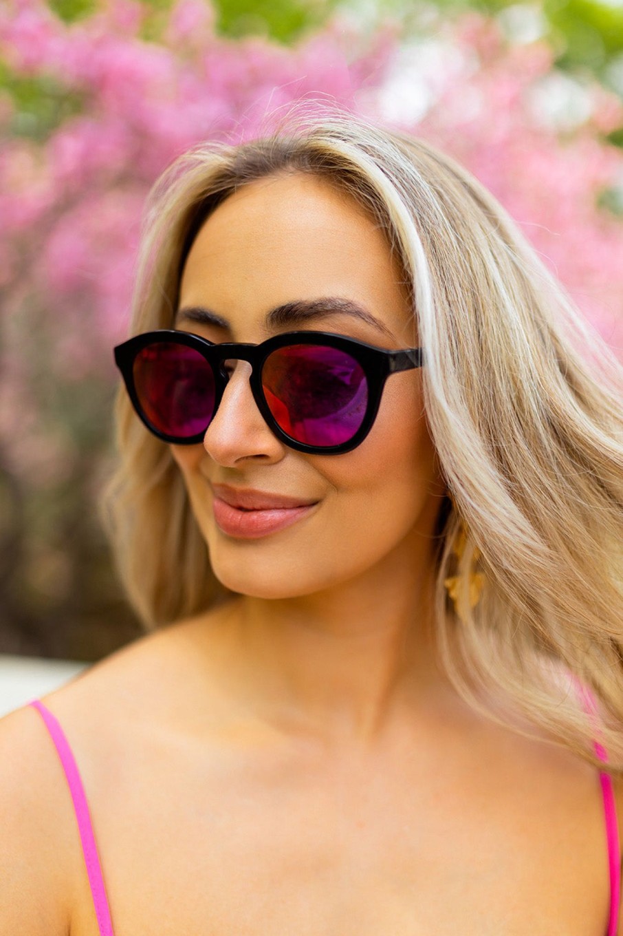 Accessories BuddyLove Clothing Label | Buddylove Val Acetate Framed Sunglasses - Pink