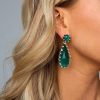 Accessories Gemelli | Teardrop Statement Earrings - Green