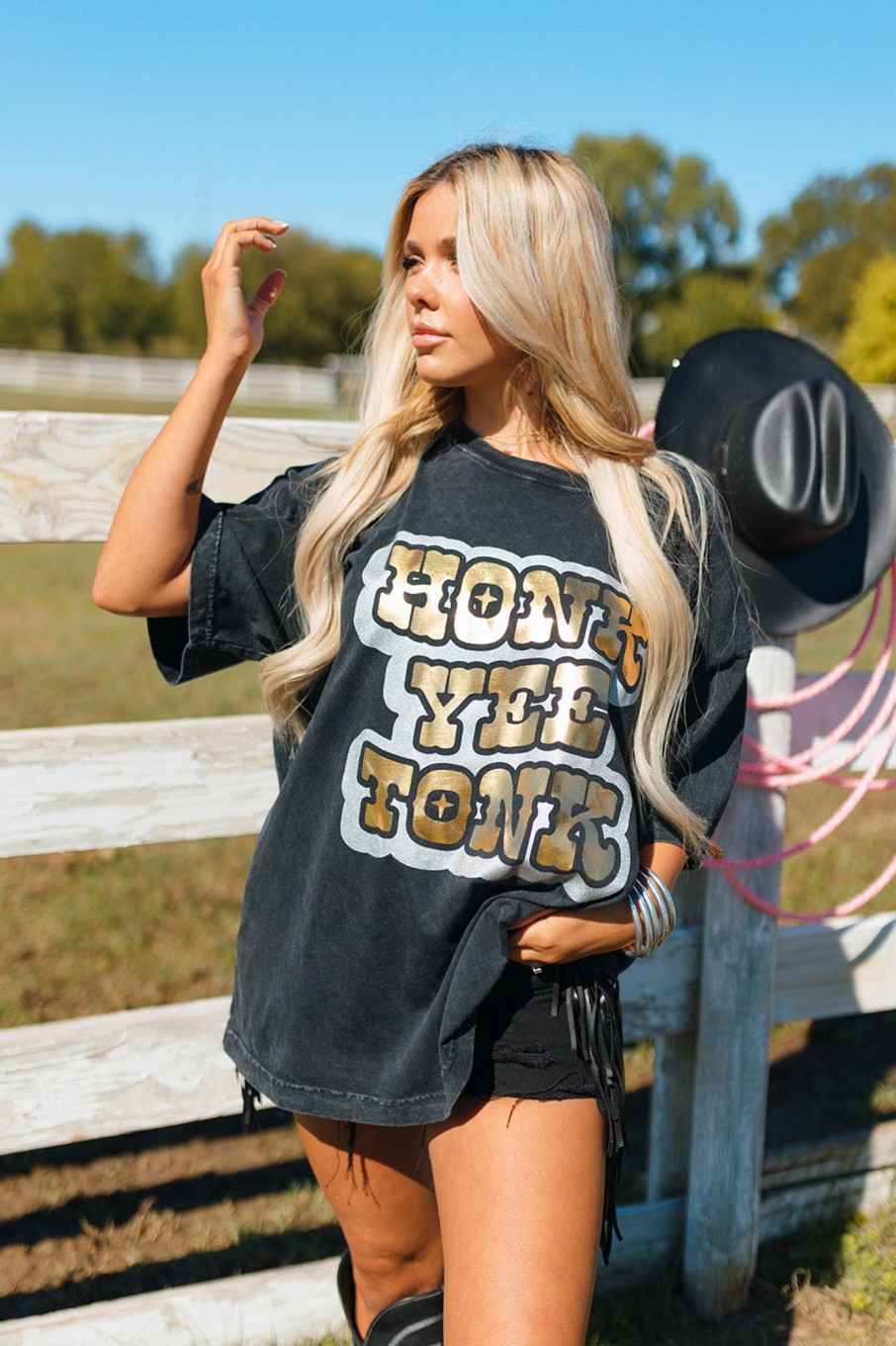 Tops BuddyLove Clothing Label | Buddylove Travis Graphic Tee - Honk Yee Tonk