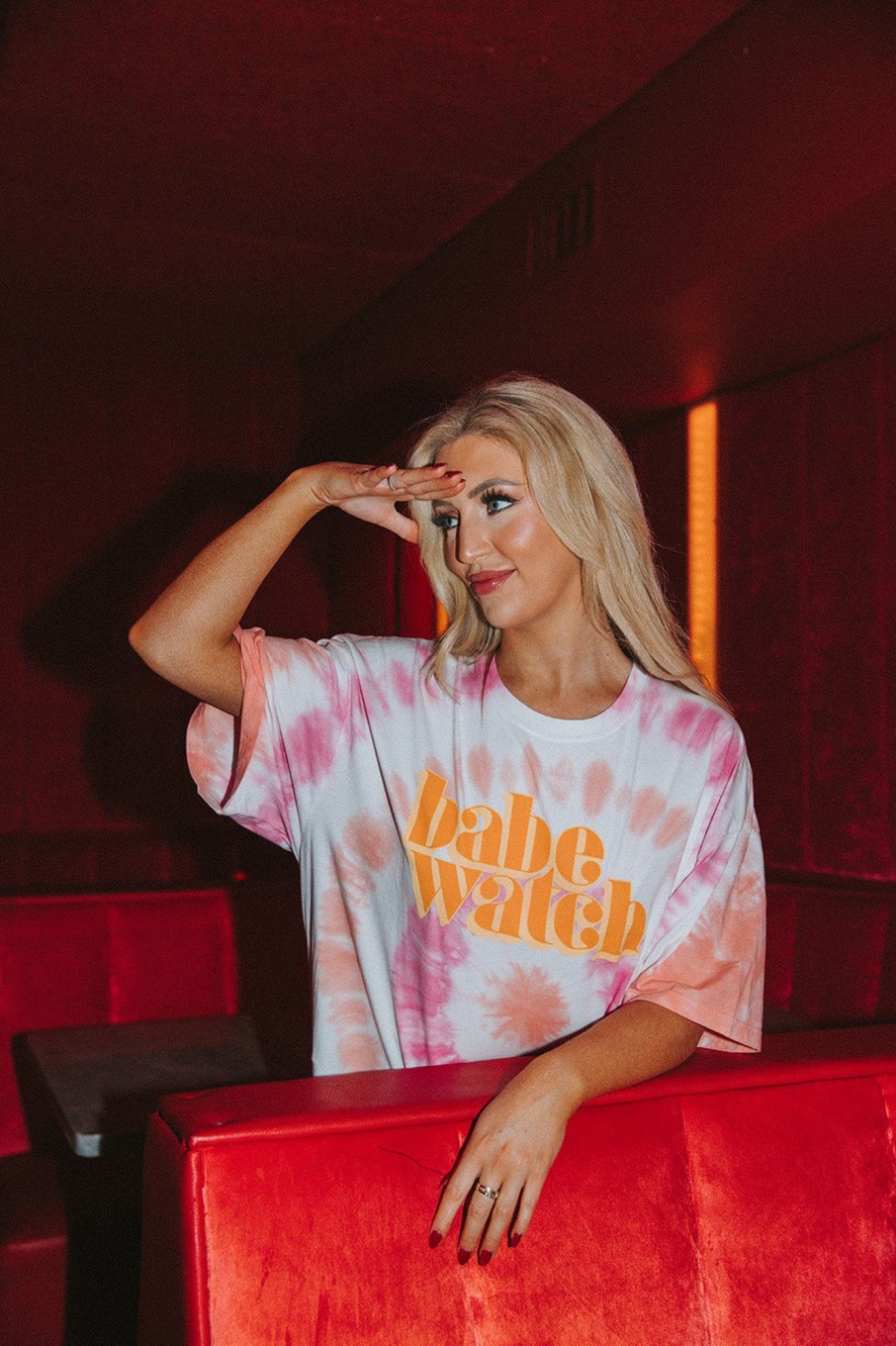 Tops BuddyLove Clothing Label | Buddylove Tweety Tie-Dye Oversized Graphic Tee - Babe Watch