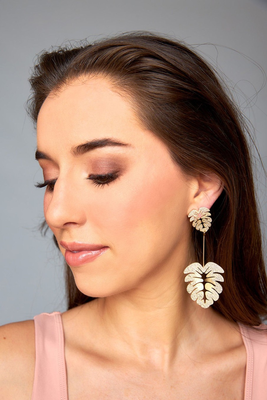 Accessories Treasure Jewels | Double Palm Earrings - Gold