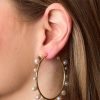 Accessories Ever Alice | Britt Large Hoop Earrings - Pearl