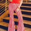 Bottoms BuddyLove Clothing Label | Buddylove Moonshine High-Waisted Flare Jeans - Red/White