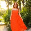 Dresses BuddyLove Clothing Label | Buddylove Tiana Lace Midi Dress - Orange