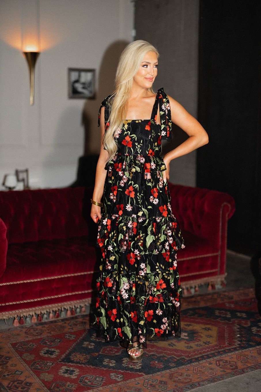 Dresses BuddyLove Clothing Label | Buddylove Edie Tie-Shoulder Maxi Dress - Lost In It