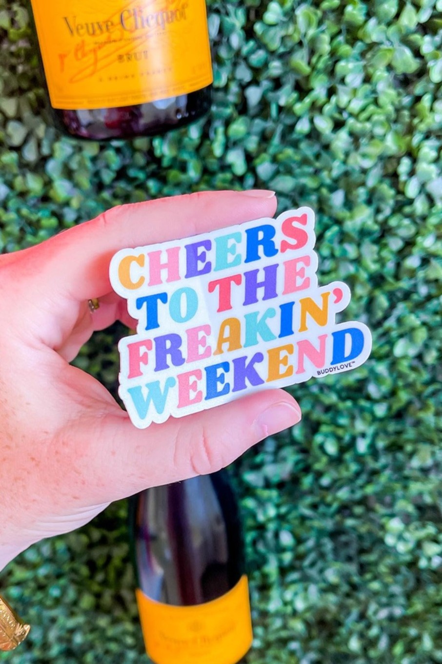 Accessories BuddyLove Clothing Label | Buddylove Freakin' Weekend Sticker