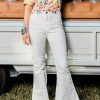 Bottoms BuddyLove Clothing Label | Buddylove Moonshine High-Waisted Flare Jeans - White