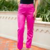 Bottoms BuddyLove Clothing Label | Buddylove Gomez Vegan Leather Pants - Fuchsia