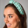 Accessories Sandy Pearls | Charlotte Crystal Studded Headband - Mint