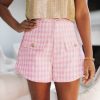 Bottoms BuddyLove Clothing Label | Buddylove Mae Tweed High-Waisted Shorts - Pale Pink