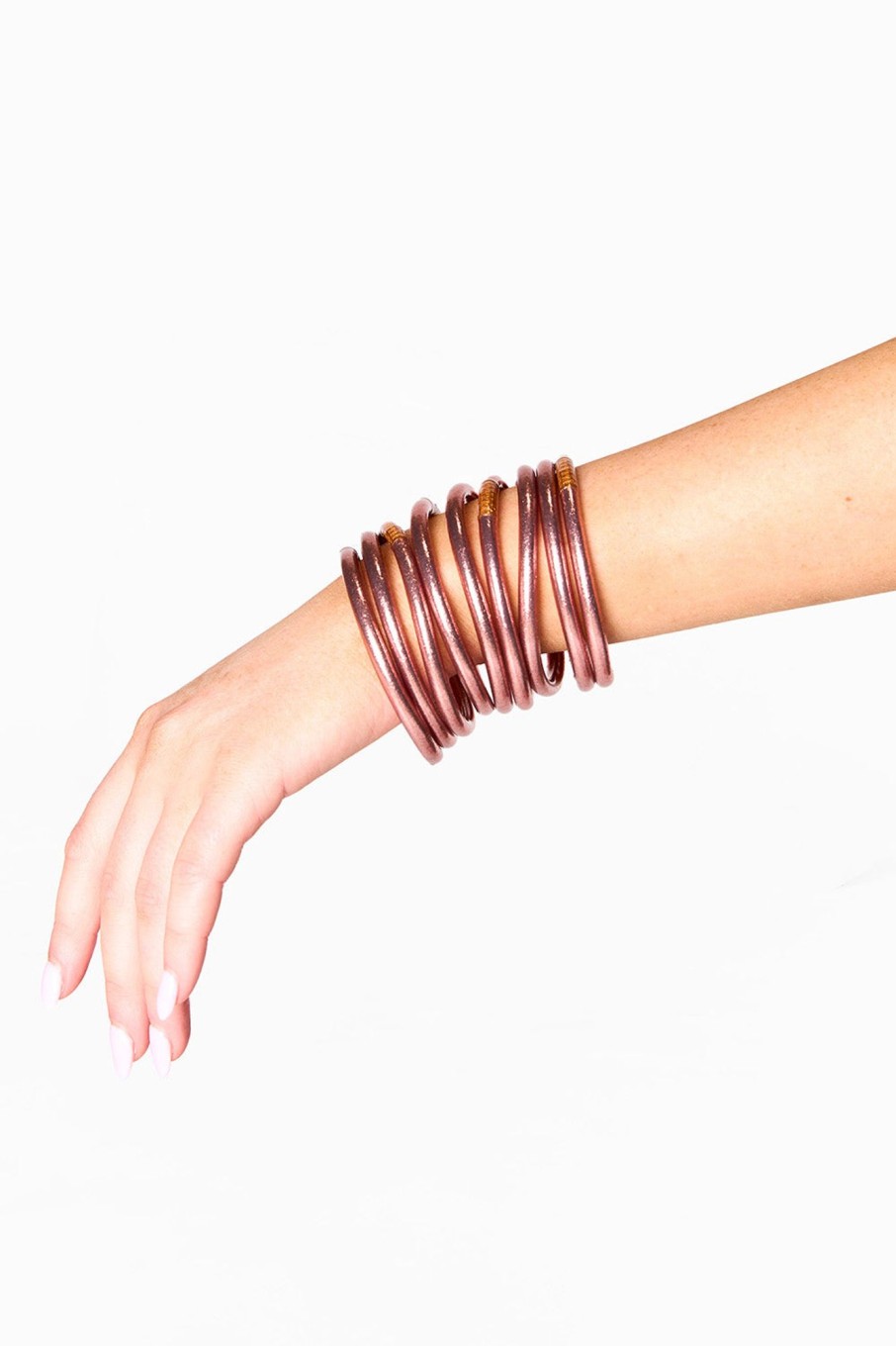 Accessories BuDha Girl | Budha Girl All Weather Medium Bangles - Rose Gold