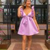 Dresses BuddyLove Clothing Label | Buddylove Penny Ruffle Sleeve Short Dress - Lilac