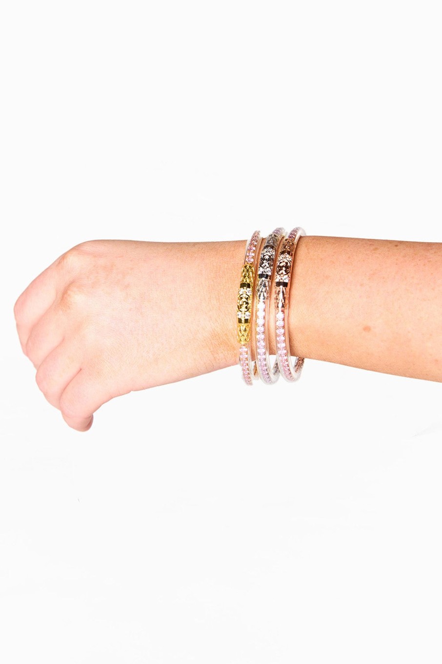 Accessories BuDha Girl | Budhagirl Three Queens Bangles - Petal Pink