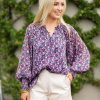 Tops BuddyLove Clothing Label | Buddylove Haddie Long Sleeve Blouse - Passion Punch