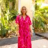 Dresses BuddyLove Clothing Label | Buddylove Tullah Caftan Maxi Dress - Berry Gloss