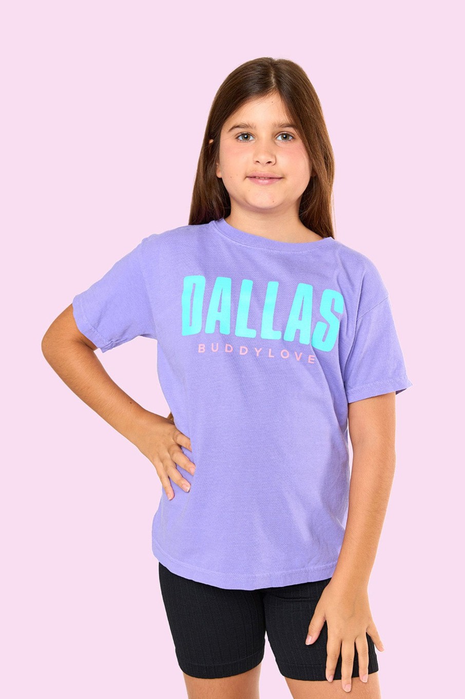 Family BuddyLove Clothing Label | Dallas Youth Graphic Tee - Violet