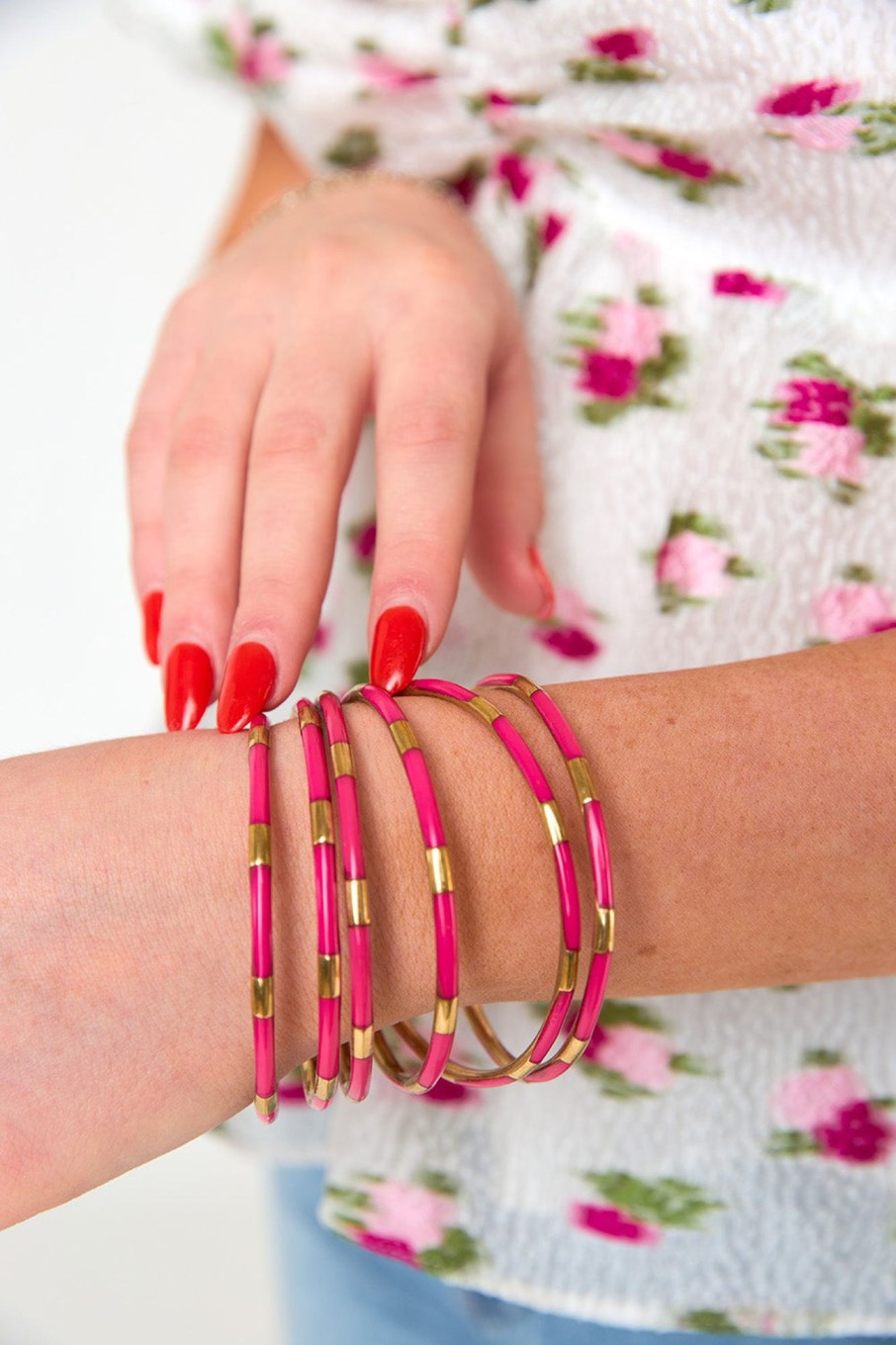 Accessories BuDha Girl | Budha Girl Veda Bracelets - Pink