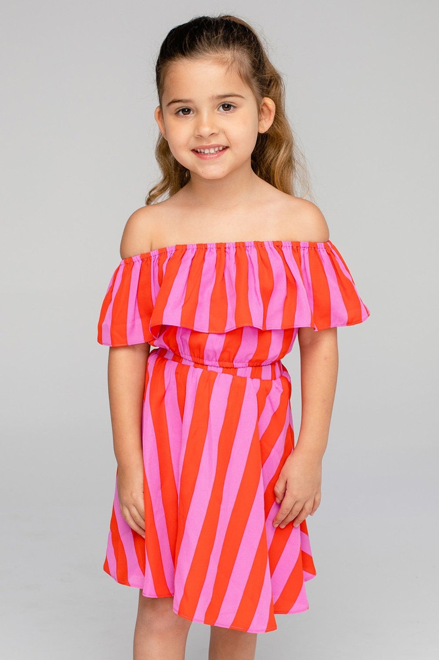 Family BuddyLove Clothing Label | Buddylove Ainsley Girl'S Top And Skirt Set - Hot Tamale