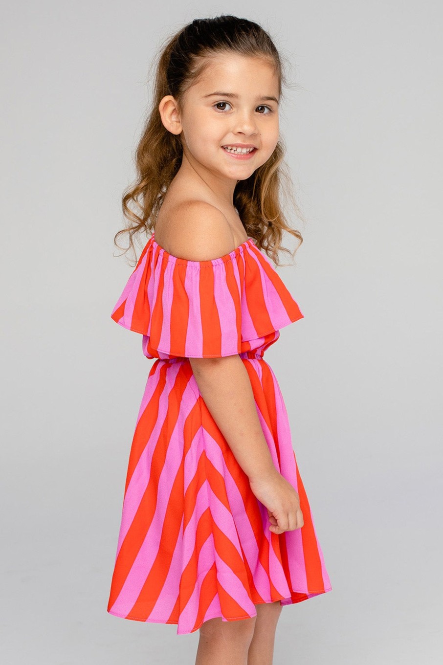 Family BuddyLove Clothing Label | Buddylove Ainsley Girl'S Top And Skirt Set - Hot Tamale