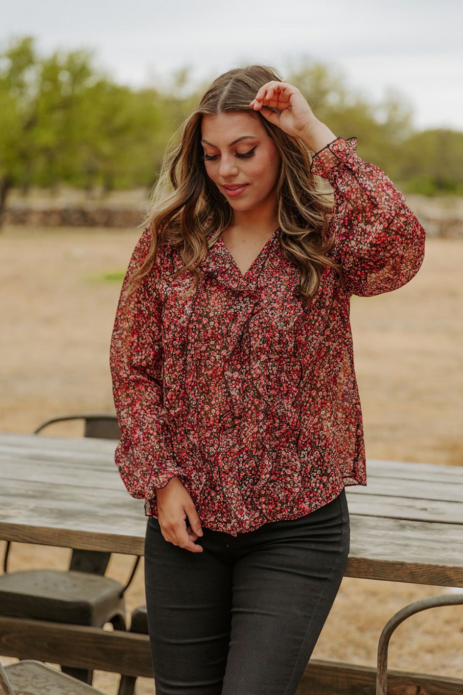 Tops BuddyLove Clothing Label | Buddylove Lonnie Long Sleeve Blouse - Amour