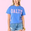 Tops BuddyLove Clothing Label | Daltx Graphic Tee - Flo Blue