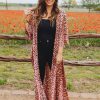 Tops BuddyLove Clothing Label | Buddylove Alix Maxi Length Duster - Siberian Tiger