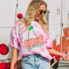 Tops BuddyLove Clothing Label | Buddylove Dawn Oversized Tie-Dye Tee - Cherries