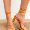 Accessories Billini | Beatrice Strappy Heel - Tangerine