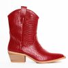 Accessories ShuShop | Zou Zou Booties- Dark Red Snake