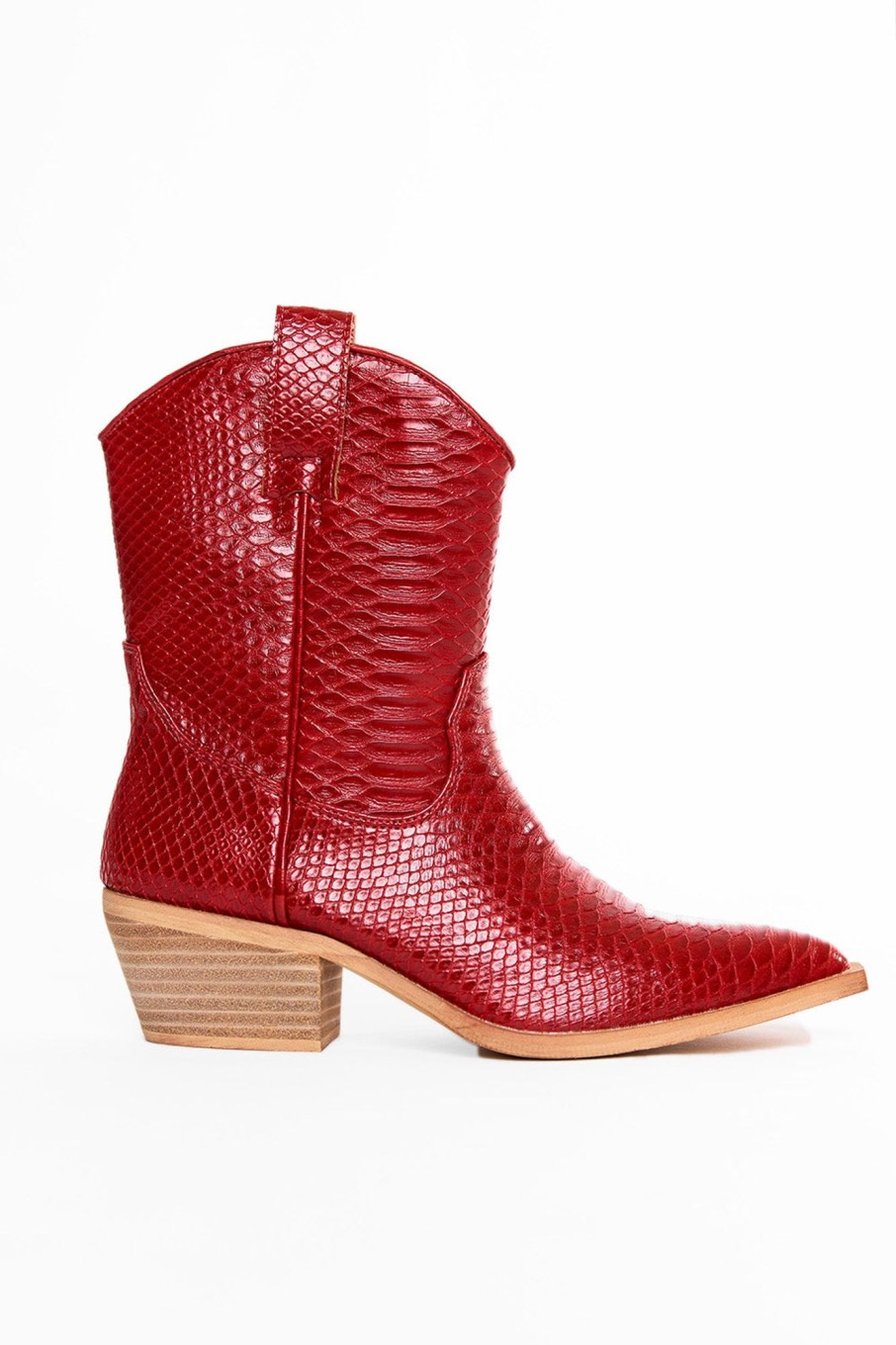 Accessories ShuShop | Zou Zou Booties- Dark Red Snake