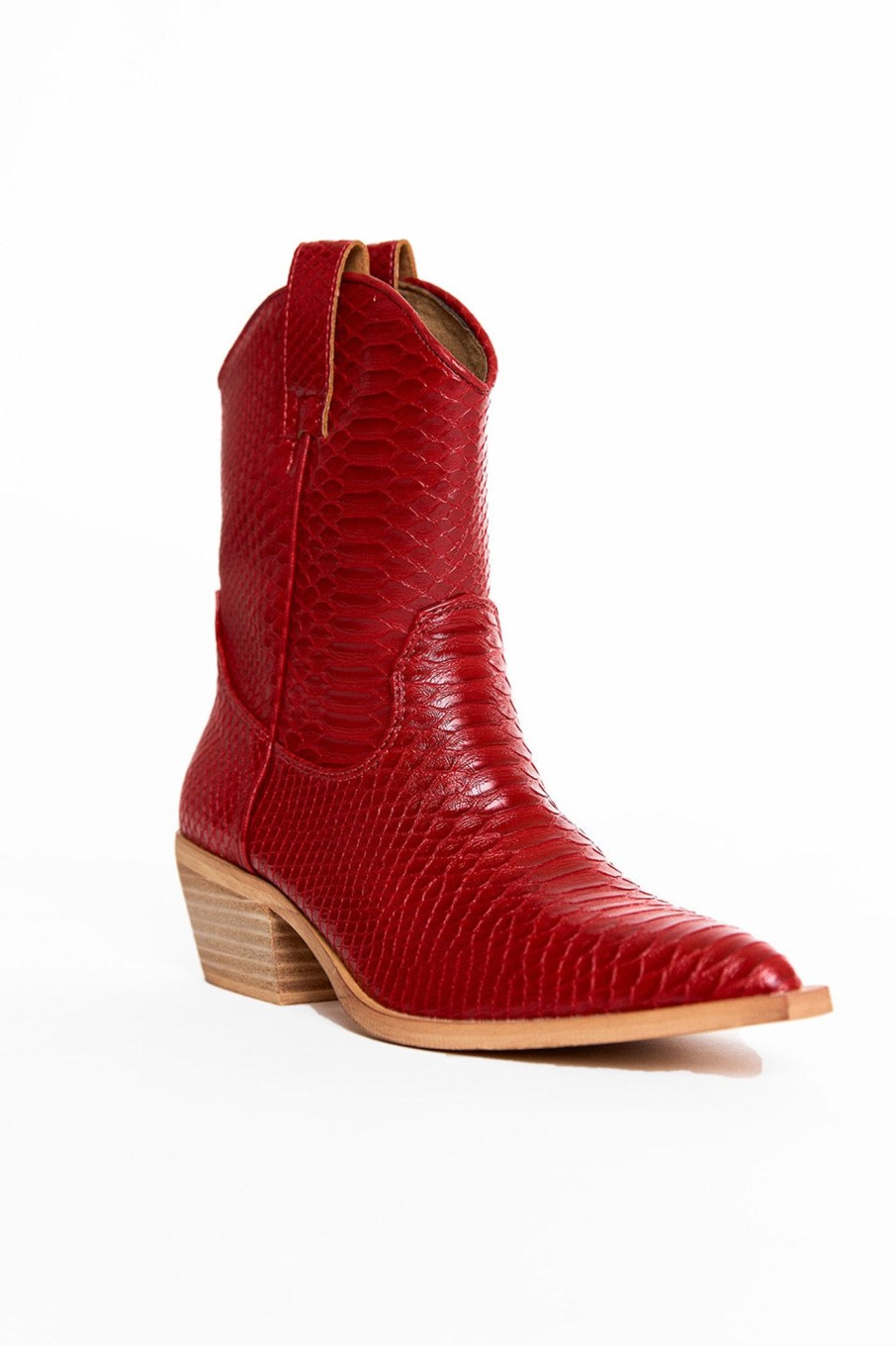 Accessories ShuShop | Zou Zou Booties- Dark Red Snake