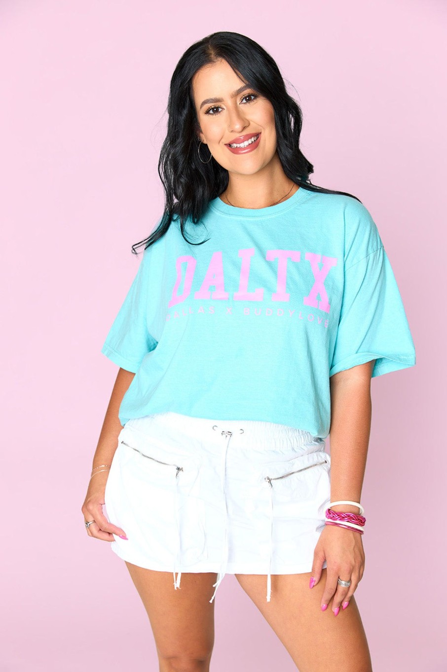 Tops BuddyLove Clothing Label | Daltx Graphic Tee - Chalky Mint