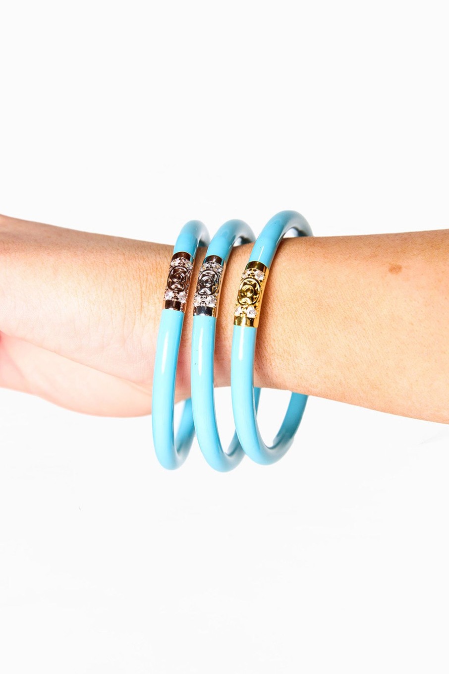 Accessories BuDha Girl | Budha Girl Three Kings Medium Bangles - Turquoise