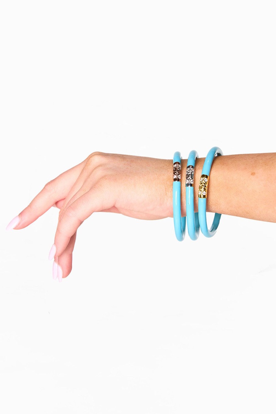 Accessories BuDha Girl | Budha Girl Three Kings Medium Bangles - Turquoise