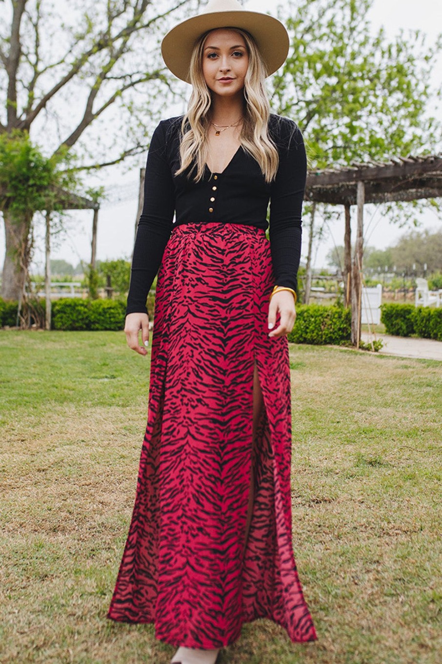 Bottoms BuddyLove Clothing Label | Buddylove Bridget Maxi Skirt - Tigers Blood