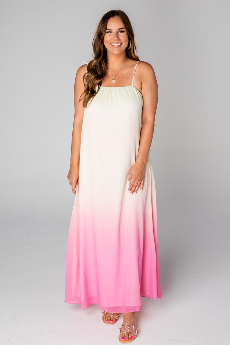 Dresses BuddyLove Clothing Label | Buddylove Barton Tie Shoulder Maxi Dress - Papaya