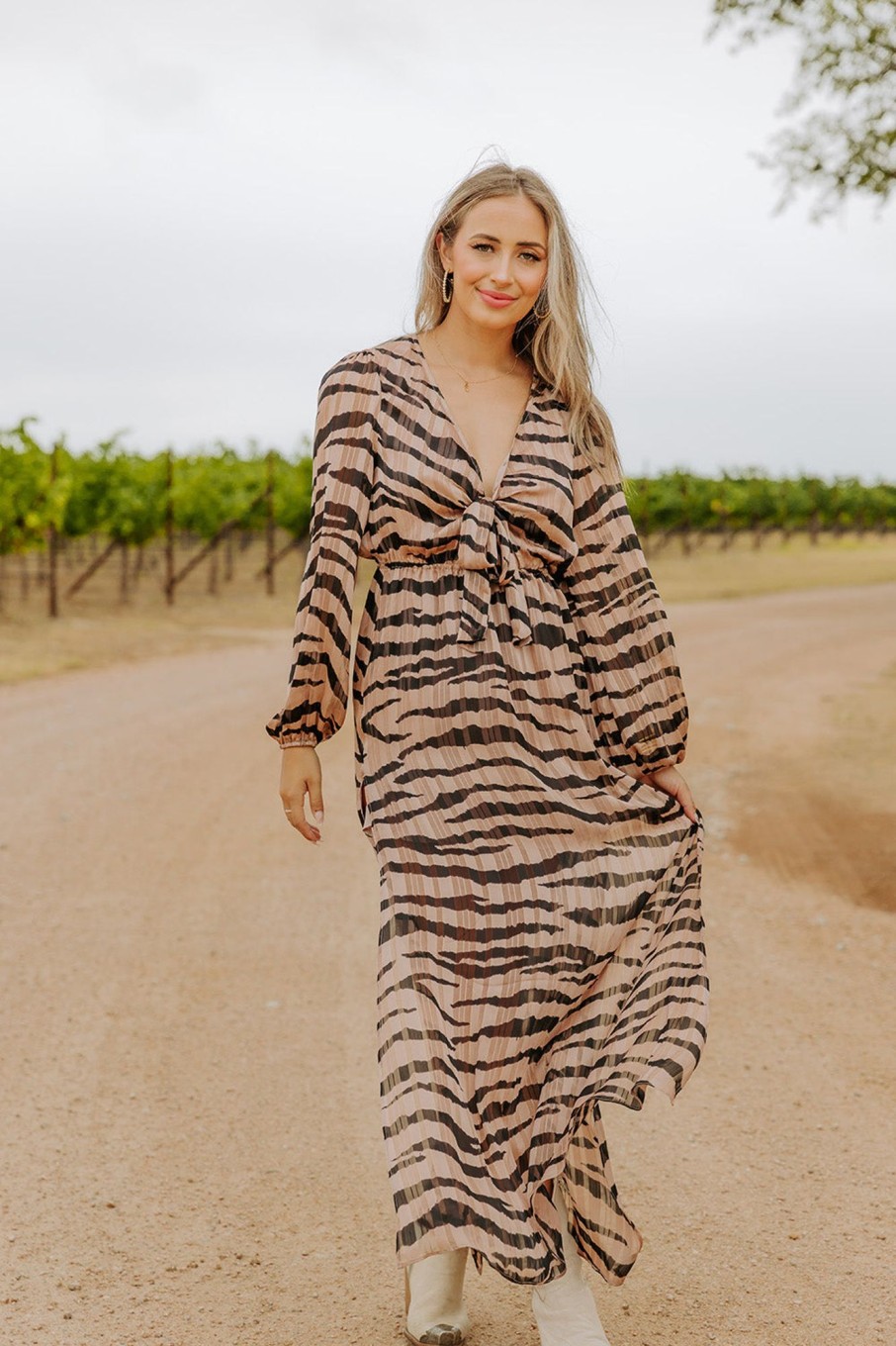 Dresses BuddyLove Clothing Label | Buddylove Desirae Long Sleeve Maxi Dress - Stampede