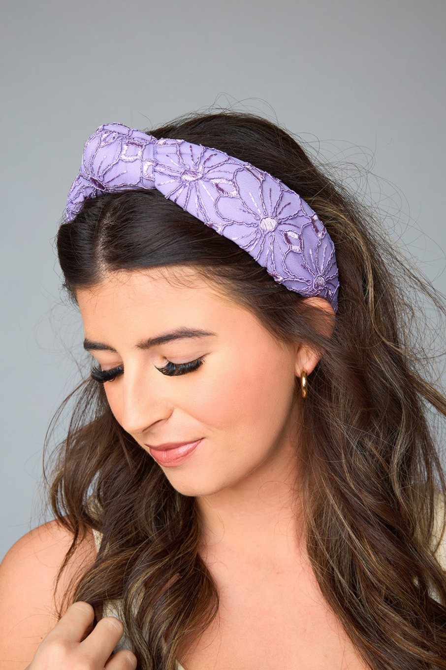 Accessories Bohemian Gemme | Olivia Lace Headband - Purple