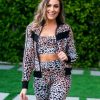 Outerwear BuddyLove Clothing Label | Buddylove Vonn Elastic Long Sleeve Zip Up Jacket - Cheetah