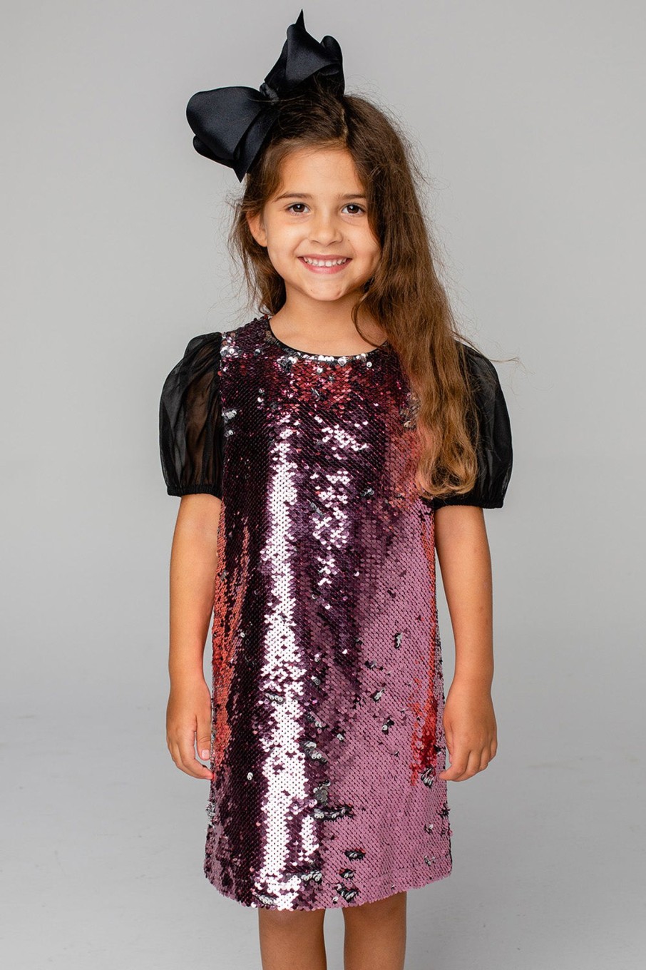 Family BuddyLove Clothing Label | Buddylove Gigi Sequined Girls Dress - Rose