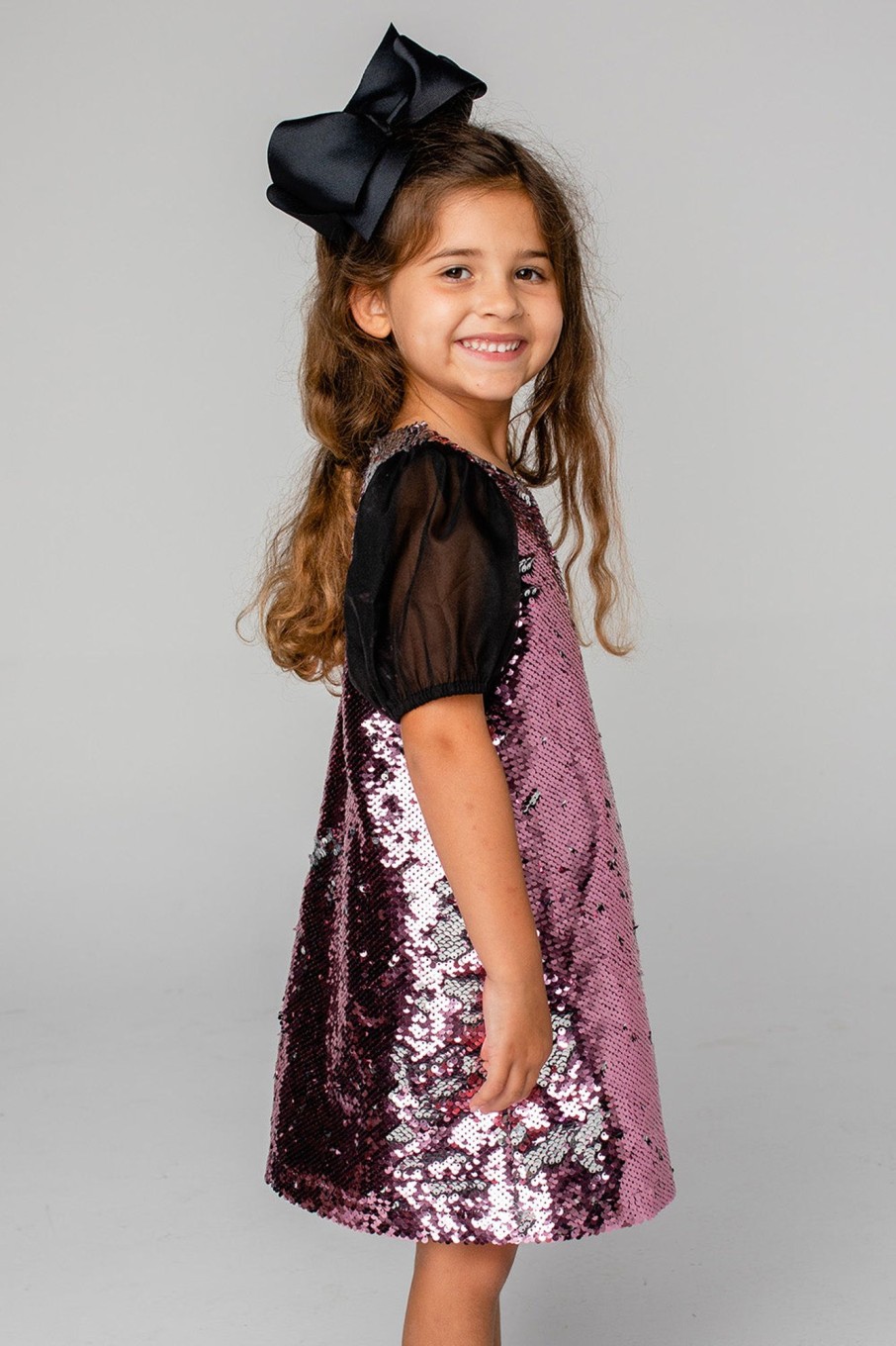 Family BuddyLove Clothing Label | Buddylove Gigi Sequined Girls Dress - Rose