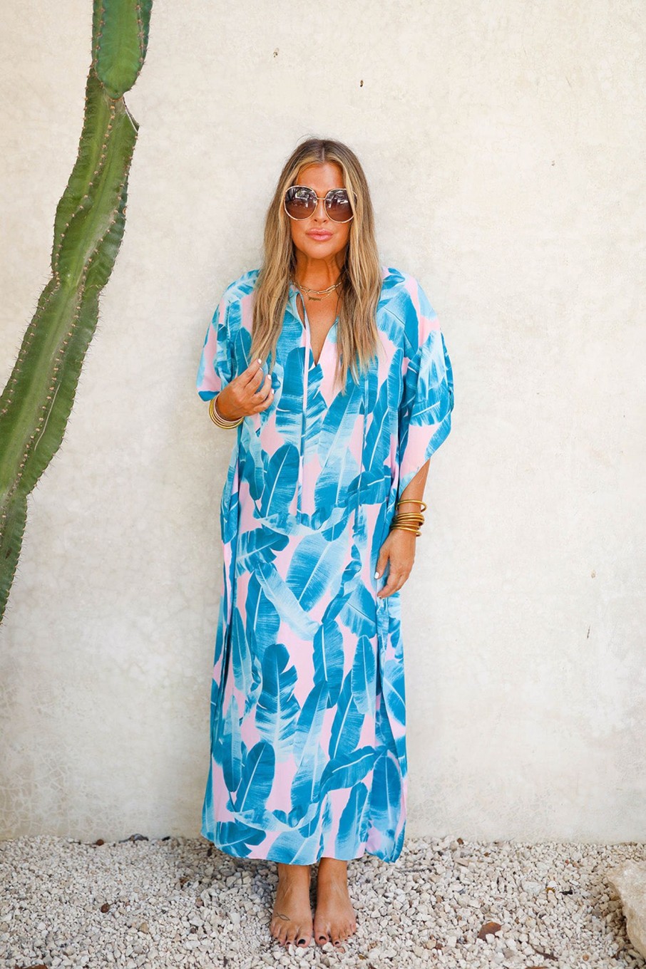 Dresses BuddyLove Clothing Label | Buddylove Miller Caftan Maxi Dress - Tahiti